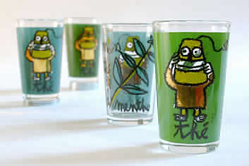 french tumbler set - green